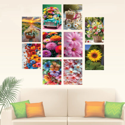 10 pieces flower wallboard
