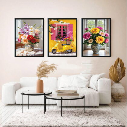 9x13 inch 3 pieces flower wall photo frame for Home Decor