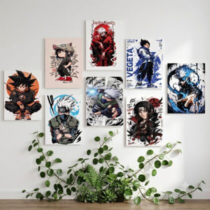 Premium Anime Wall Poster Set – Aesthetic Otaku Room Decor