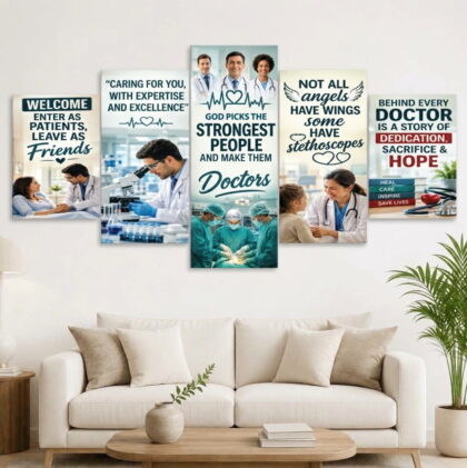 Heroes in White – Doctor Motivational Canvas Set
